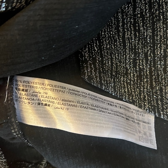 MANGO Lurex Metallic Black and Silver Knotted Dress - Picture 4 of 7